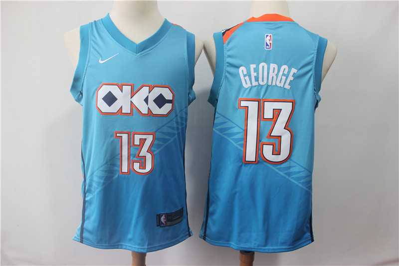 Thunder 13 Paul George Turquoise 2018 19 City Edition Nike Swingman Jersey,We sell and wholesale Thunder 13 Paul George Turquoise 2018 19 City Edition Nike Swingman Jersey on line form chian!